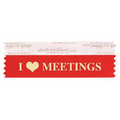 Custom Name Badge Ribbon with 1 Color Imprint (4"x1 1/4")